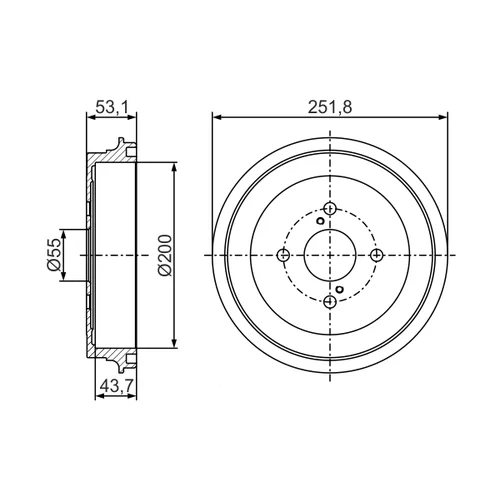 Brzdový bubon 0 986 477 296 /BOSCH/ - obr. 4