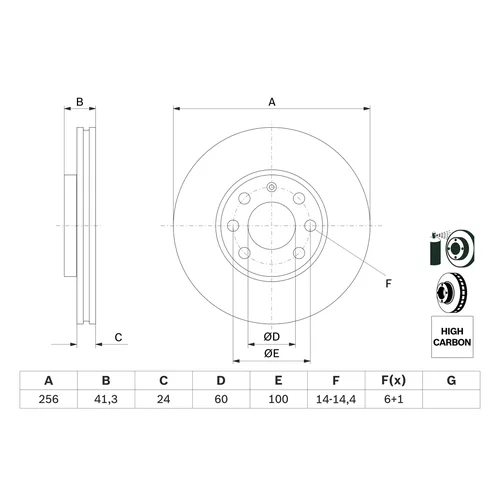 Brzdový kotúč 0 986 478 881 /BOSCH/ - obr. 4