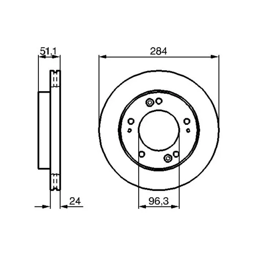 Brzdový kotúč 0 986 479 020 /BOSCH/ - obr. 1