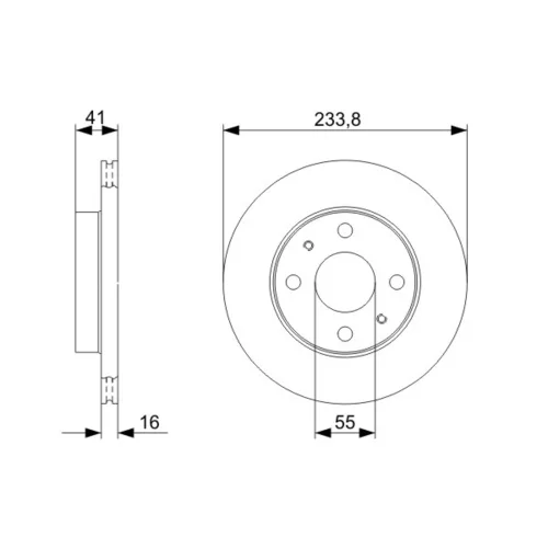 Brzdový kotúč 0 986 479 352 /BOSCH/ - obr. 1