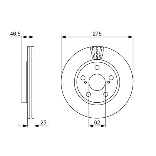 Brzdový kotúč 0 986 479 428 /BOSCH/ - obr. 4