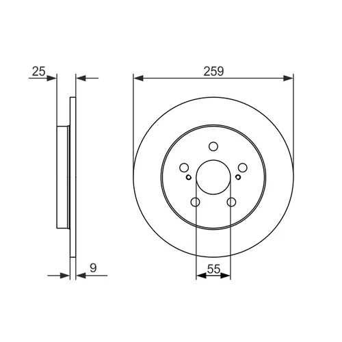 Brzdový kotúč 0 986 479 721 /BOSCH/ - obr. 1