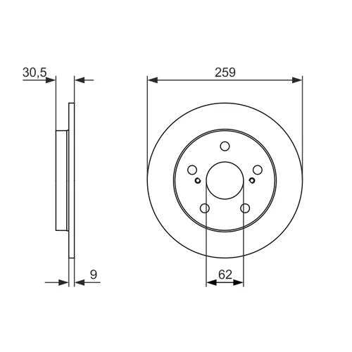 Brzdový kotúč 0 986 479 765 /BOSCH/ - obr. 1