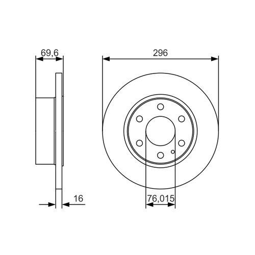 Brzdový kotúč 0 986 479 A51 /BOSCH/ - obr. 1