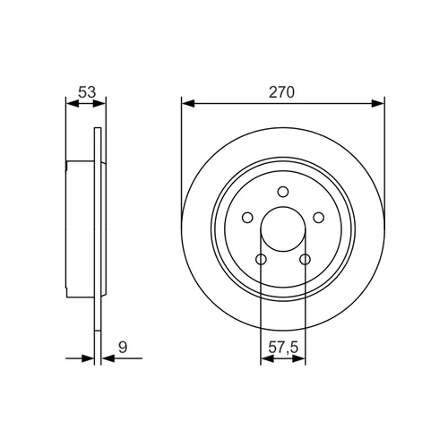 Brzdový kotúč 0 986 479 A79 /BOSCH/ - obr. 1