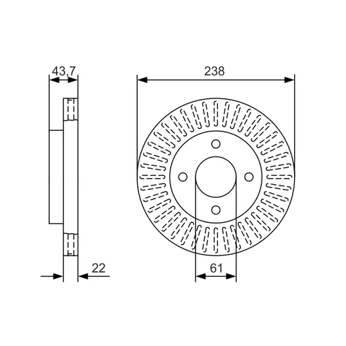 Brzdový kotúč 0 986 479 A87 /BOSCH/ - obr. 1