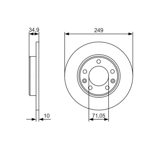 Brzdový kotúč 0 986 479 C23 /BOSCH/ - obr. 4