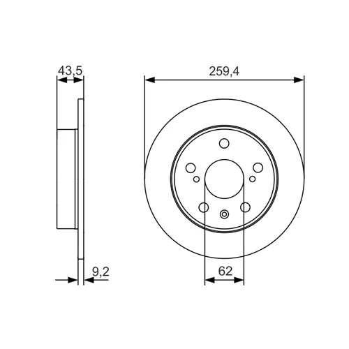 Brzdový kotúč 0 986 479 C44 /BOSCH/ - obr. 1