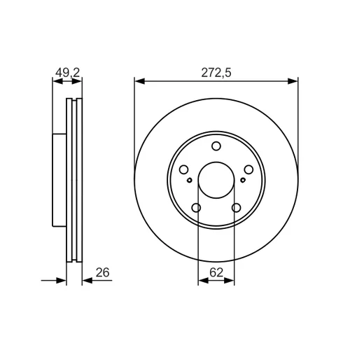 Brzdový kotúč 0 986 479 R45 /BOSCH/ - obr. 4