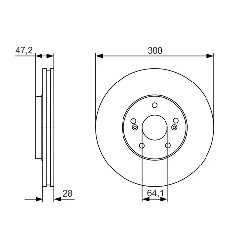 Brzdový kotúč 0 986 479 R47 /BOSCH/ - obr. 1