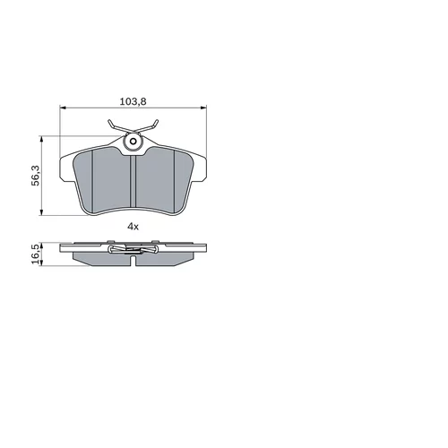 Sada brzdových platničiek kotúčovej brzdy 0 986 494 437 /BOSCH/ - obr. 6
