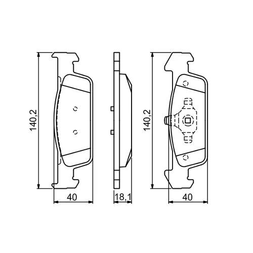 Sada brzdových platničiek kotúčovej brzdy 0 986 494 697 /BOSCH/ - obr. 6