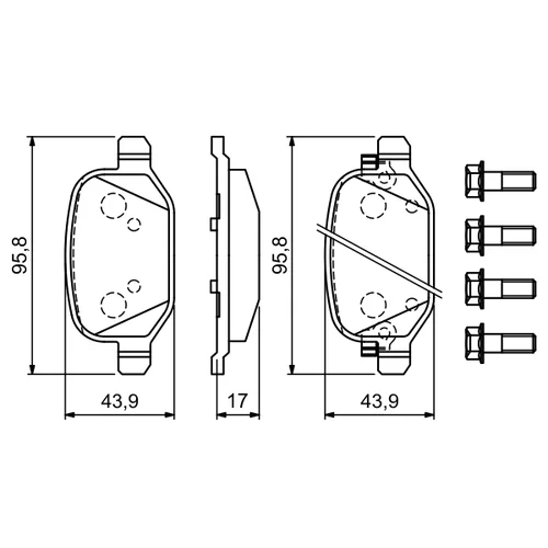 Sada brzdových platničiek kotúčovej brzdy 0 986 494 934 /BOSCH/ - obr. 6