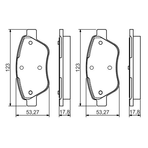 Sada brzdových platničiek kotúčovej brzdy 0 986 495 102 /BOSCH/