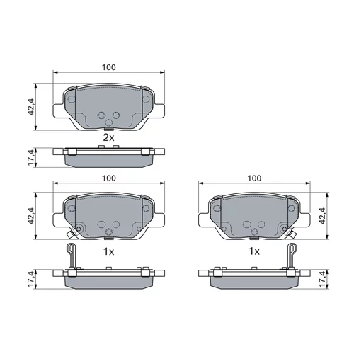 Sada brzdových platničiek kotúčovej brzdy 0 986 495 393 /BOSCH/ - obr. 6
