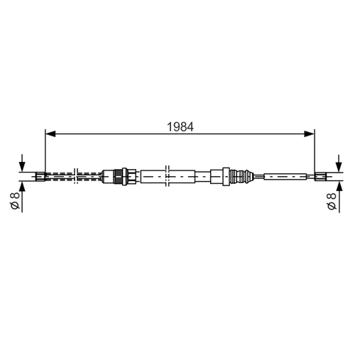 Ťažné lanko parkovacej brzdy 1 987 477 335 /BOSCH/ - obr. 4
