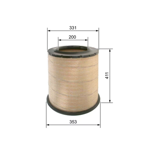 Vzduchový filter F 026 400 034 /BOSCH/ - obr. 4