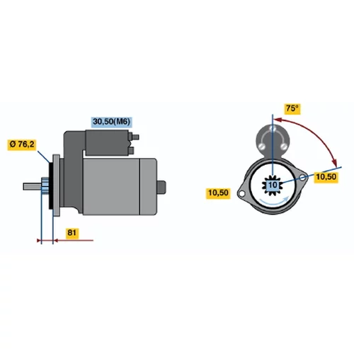 Štartér 0 001 115 011 /BOSCH/ - obr. 4