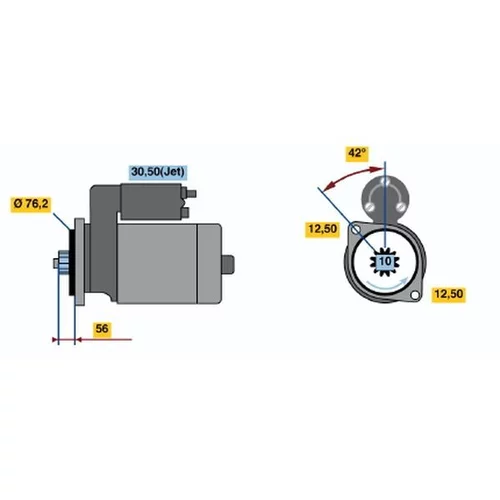 Štartér 0 001 121 026 /BOSCH/ - obr. 4