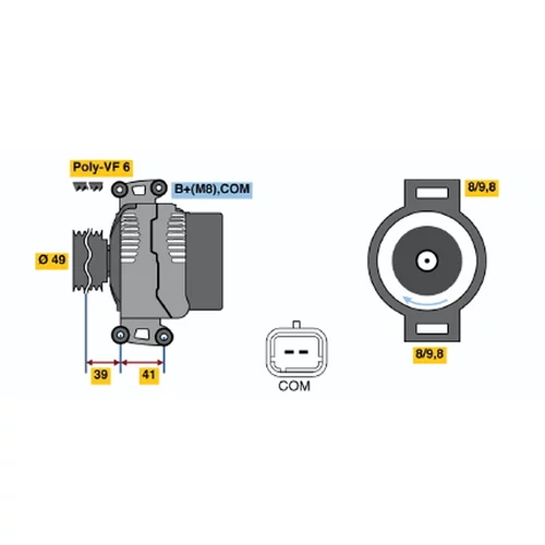 Alternátor BOSCH 0 121 615 010