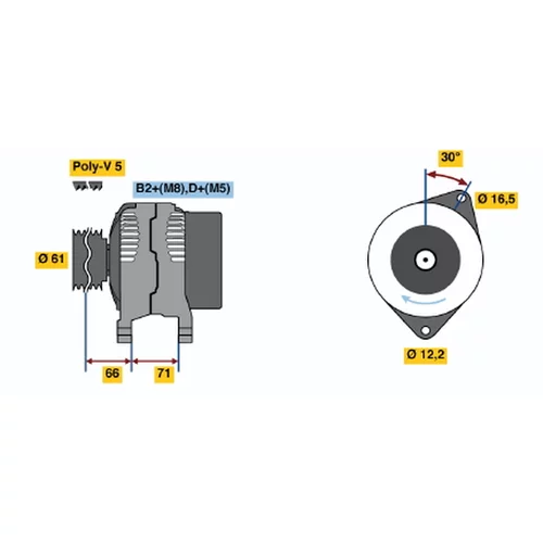 Alternátor BOSCH 0 124 415 011