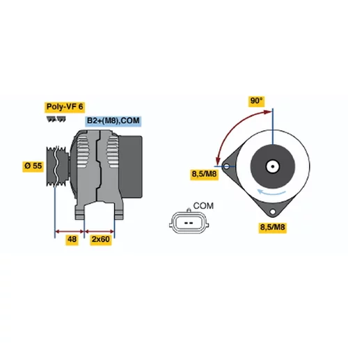 Alternátor BOSCH 0 124 425 071