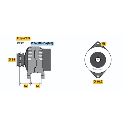 Alternátor BOSCH 0 124 515 031