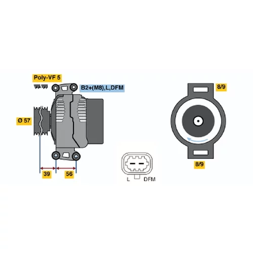 Alternátor BOSCH 0 124 515 096