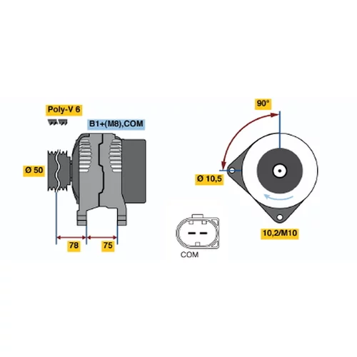 Alternátor 0 124 515 105 /BOSCH/ - obr. 4
