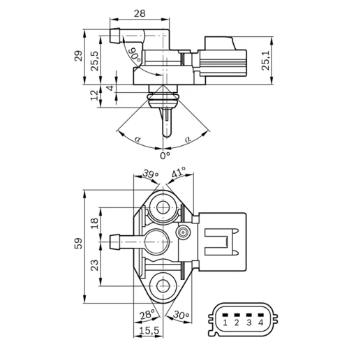 Senzor tlaku paliva 0 261 230 093 /BOSCH/ - obr. 6