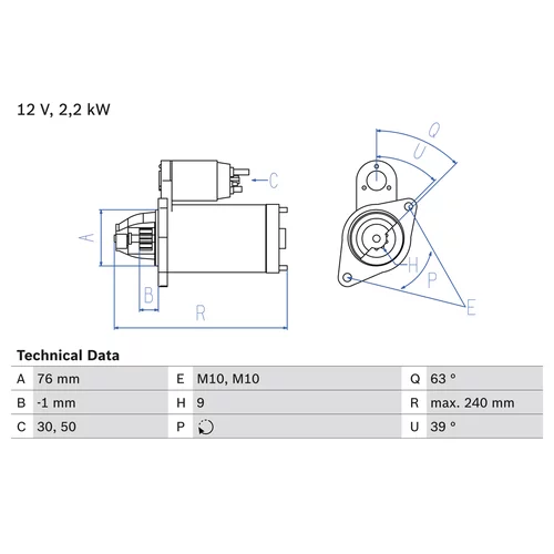 Štartér 0 986 018 910 /BOSCH/ - obr. 3