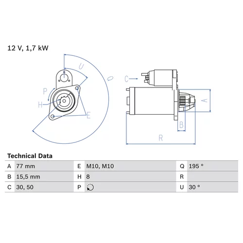 Štartér 0 986 023 600 /BOSCH/ - obr. 1