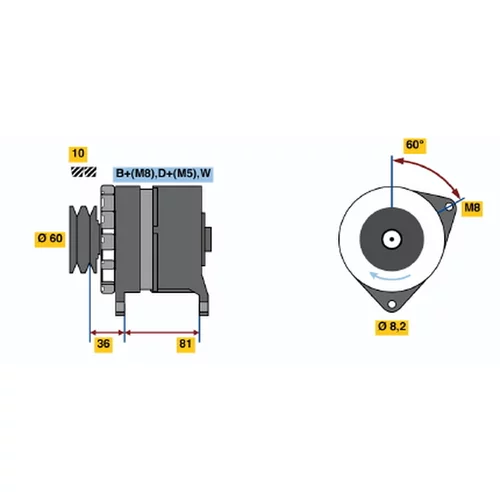 Alternátor BOSCH 0 986 034 010
