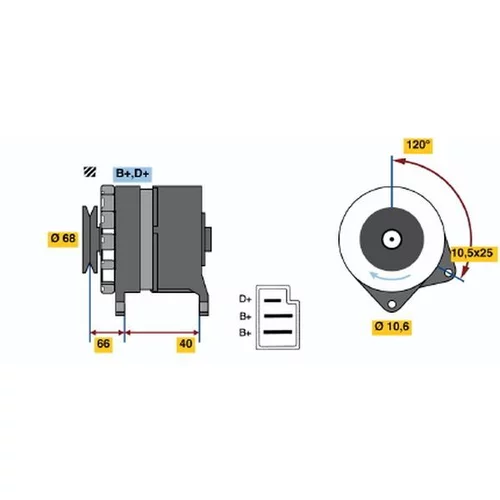 Alternátor BOSCH 0 986 034 630