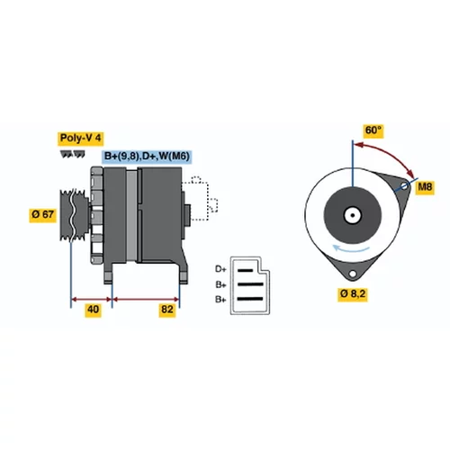 Alternátor BOSCH 0 986 036 581