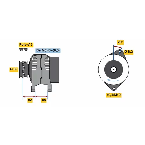 Alternátor 0 986 036 871 /BOSCH/