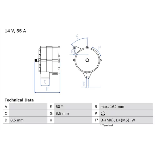 Alternátor BOSCH 0 986 037 890
