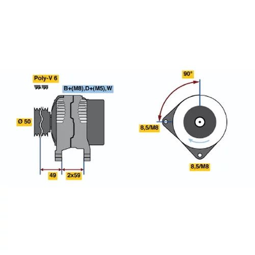 Alternátor BOSCH 0 986 038 610