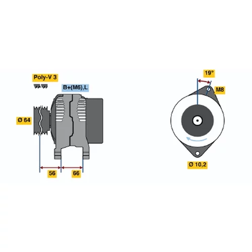 Alternátor BOSCH 0 986 042 121