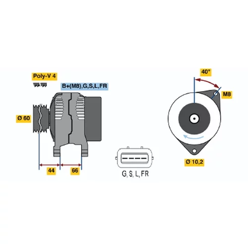 Alternátor BOSCH 0 986 045 581