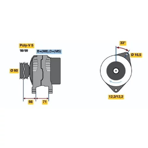 Alternátor BOSCH 0 986 047 761