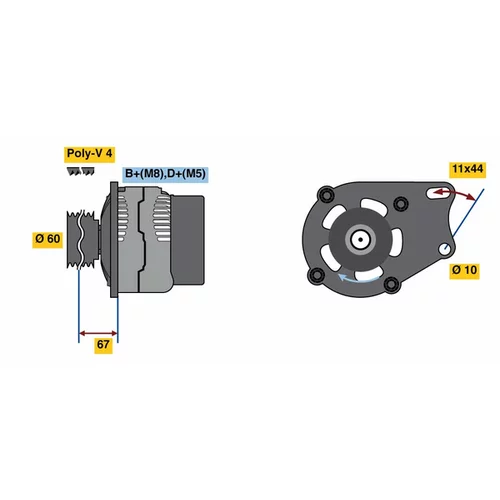 Alternátor 0 986 048 541 /BOSCH/