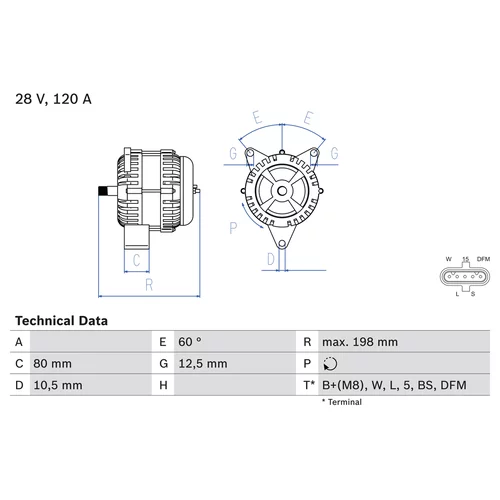 Alternátor BOSCH 0 986 049 820