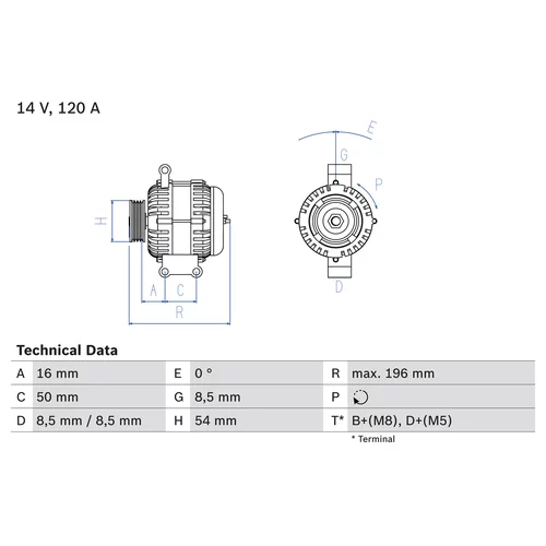 Alternátor BOSCH 0 986 083 180