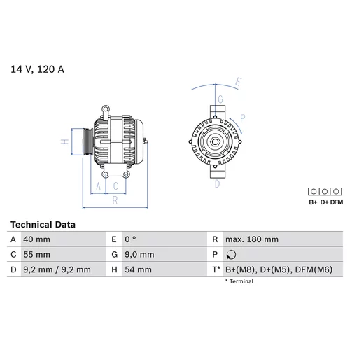 Alternátor BOSCH 0 986 084 160