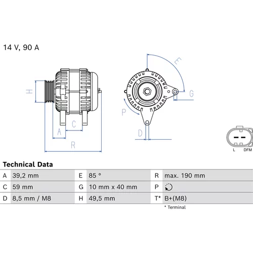 Alternátor BOSCH 0 986 086 660