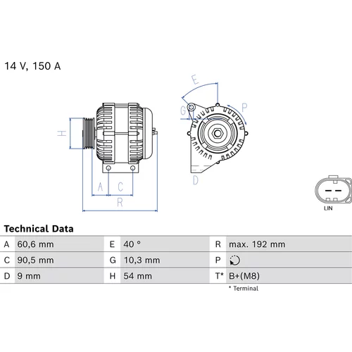 Alternátor BOSCH 0 986 086 970