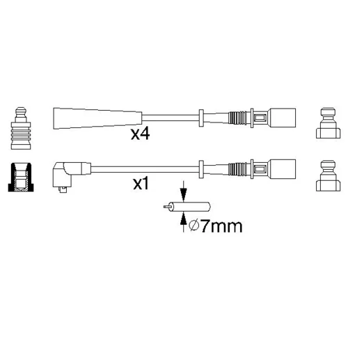 Sada zapaľovacích káblov 0 986 356 853 /BOSCH/ - obr. 4