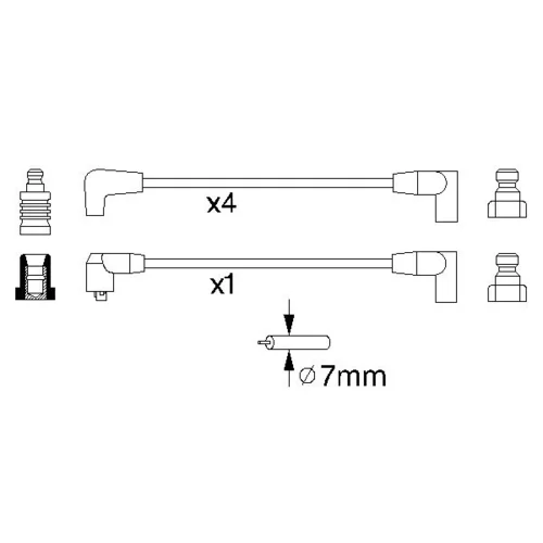 Sada zapaľovacích káblov 0 986 356 885 /BOSCH/ - obr. 4