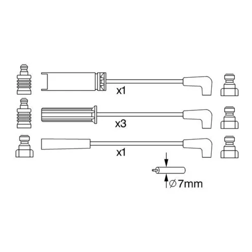 Sada zapaľovacích káblov 0 986 356 972 /BOSCH/ - obr. 4